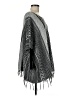 Fresh 100% Acrylic Gray Poncho Size M - photo 4