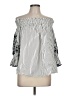 Chico's 100% Cotton Silver 3/4 Sleeve Blouse Size Lg (2) - photo 1