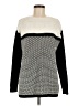 Karen Scott Chevron-herringbone Black Pullover Sweater Size M - photo 1