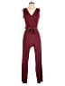 NY Collection Solid Burgundy Jumpsuit Size XS (petite) - photo 1