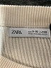 Zara 100% Cotton Solid Ivory Pullover Sweater Size 9 - photo 3