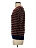 Wallace 100% Merino Wool Stripes Brown Wool Pullover Sweater Size XS - photo 5