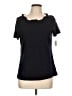 Talbots 100% Pima Cotton Black Short Sleeve Top Size Lg Petite - photo 1