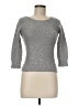 AK Anne Klein Metallic Silver Pullover Sweater Size M - photo 1