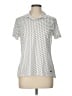 Nike 100% Polyester Silver Short Sleeve Polo Size L - photo 1
