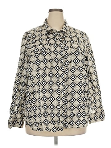 MICHAEL Michael Kors 3/4 Sleeve Button-Down Shirt (view 1)