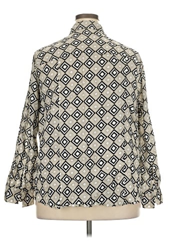 MICHAEL Michael Kors 3/4 Sleeve Button-Down Shirt (view 2)