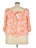 Sanctuary 100% Rayon Orange 3/4 Sleeve Blouse Size 3X - photo 2