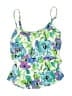 Caribbean Joe Floral Blue Swimsuit Top Size 12 - photo 1