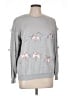Ellos 100% Cotton Stars Silver Pullover Sweater Size 10 - photo 1
