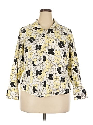 Lane Bryant 3/4 Sleeve Button-Down Shirt (view 1)