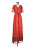 Roolee 100% Polyester Paisley Orange Casual Dress Size S - photo 1