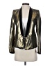 Sandro 100% Viscose Metallic Gold Blazer Size EU (FR) 36 / US 4 - photo 1