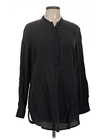 ALLSAINTS Long Sleeve Silk Top (view 1)