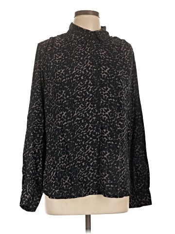 Cosmic Blue Love Long Sleeve Blouse (view 1)