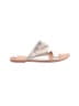 Anthropologie 100% Leather Silver Sandals Size 9 - photo 1