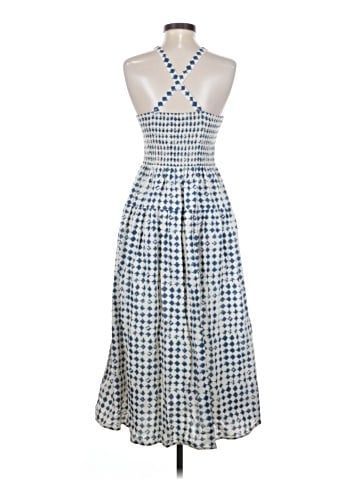 Madewell Halter Tiered Midi Dress in Shibori Print (view 2)