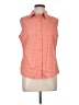 Fashion Bug 100% Cotton Orange Sleeveless Button-Down Shirt Size L - photo 1