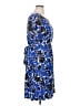 Lane Bryant Print Blue Casual Dress Size 14 - 16 Plus - photo 4