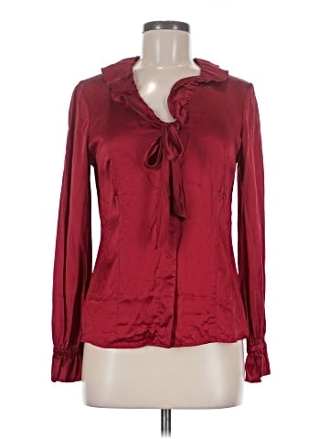 Alfani Long Sleeve Silk Top (view 1)