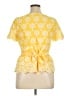Talbots 100% Cotton Yellow Short Sleeve Blouse Size 14 Petite - photo 2