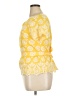 Talbots 100% Cotton Yellow Short Sleeve Blouse Size 14 Petite - photo 5