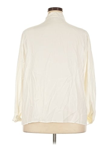 Lafayette 148 New York Long Sleeve Silk Top (view 2)