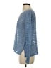 Calypso St. Barth 100% Linen Metallic Blue Pullover Sweater Size S - photo 5