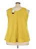 Lane Bryant Outlet 100% Polyester Yellow Sleeveless Top Size 24 - photo 2