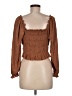 rue21 100% Rayon Brown Long Sleeve Blouse Size M - photo 2