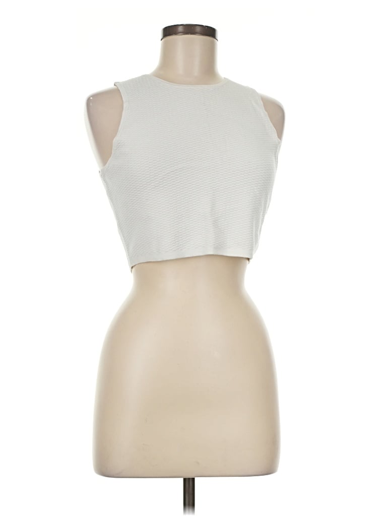 Pre-owned Elizabeth And James Tank Top Ivory Halter Neckline Tops