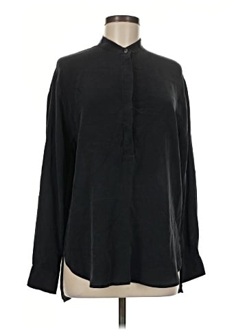 Madewell Long Sleeve Silk Top (view 1)