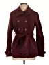 Forever 21 100% Polyester Burgundy Coat Size L - photo 1