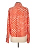 5/48 100% Polyester Animal Print Orange Long Sleeve Blouse Size L - photo 2