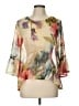 bryn WALKER 100% Polyester Ivory 3/4 Sleeve Blouse Size L (estimated) - photo 1