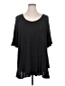 Terra & Sky Black Short Sleeve Top Size 1X - photo 1