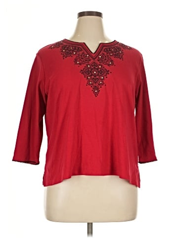 Alfred Dunner 3/4 Sleeve Top (view 1)
