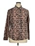 Apt. 9 100% Polyester Animal Print Brown Long Sleeve Blouse Size XL - photo 1