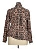 Apt. 9 100% Polyester Animal Print Brown Long Sleeve Blouse Size XL - photo 2