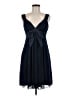 En Focus Studio 100% Polyester Solid Blue Cocktail Dress Size 8 - photo 1