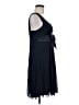 En Focus Studio 100% Polyester Solid Blue Cocktail Dress Size 8 - photo 4