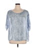 MICHAEL Michael Kors 100% Polyester Blue 3/4 Sleeve Blouse Size XL - photo 1
