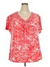 Faded Glory Red Short Sleeve Blouse Size 3X - photo 1