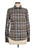 J.Crew 100% Cotton Plaid Brown Long Sleeve Button-Down Shirt Size 8 - photo 1