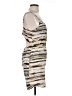 Rusty 100% Polyester Print Silver Cocktail Dress Size L - photo 4
