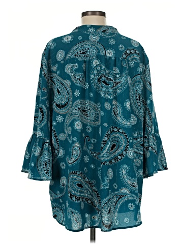 Ruby Rd. 3/4 Sleeve Button-Down Shirt (view 2)