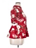 Shein Floral Red Short Sleeve Blouse Size 1X - photo 4