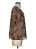 Adrienne 100% Polyester Brown Short Sleeve Blouse Size S - photo 4
