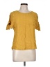 Mine Yellow Short Sleeve Blouse Size L - photo 1