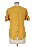 Mine Yellow Short Sleeve Blouse Size L - photo 2